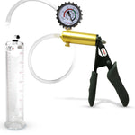 LeLuv® Ultima Penis Pump - Black Silicone Grips and Clear Hose - Round Flange Cylinders