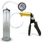 LeLuv® Ultima Penis Pump - Black Silicone Grips and Clear Hose - Wide Flange Cylinders