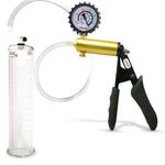LeLuv® Ultima Penis Pump - Black Silicone Grips and Clear Hose - Round Flange Cylinders