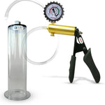 LeLuv® Ultima Penis Pump - Black Silicone Grips and Clear Hose - Wide Flange Cylinders