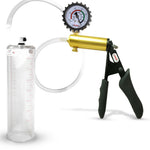 LeLuv® Ultima Penis Pump - Black Silicone Grips and Clear Hose - Round Flange Cylinders