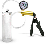 LeLuv® Ultima Penis Pump - Black Silicone Grips and Clear Hose - Round Flange Cylinders