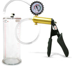 LeLuv® Ultima Penis Pump - Black Silicone Grips and Clear Hose - Round Flange Cylinders