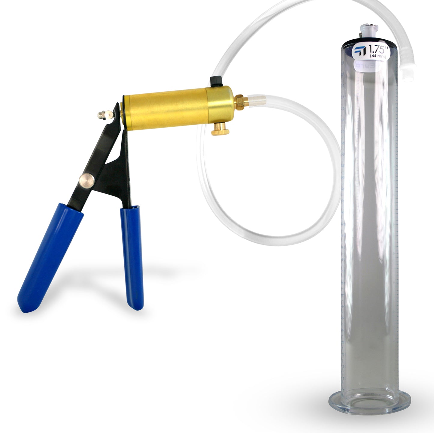 LeLuv® Ultima Penis Pump - Rubber Grips, Clear Hose with Wide Flange Cylinder - Choose Length & Diameter