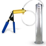 LeLuv® Ultima Penis Pump - Rubber Grips, Clear Hose with Wide Flange Cylinder - Choose Length & Diameter