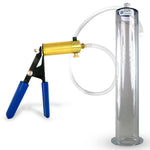 LeLuv® Ultima Penis Pump - Rubber Grips, Clear Hose with Wide Flange Cylinder - Choose Length & Diameter