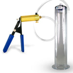 LeLuv® Ultima Penis Pump - Rubber Grips, Clear Hose with Wide Flange Cylinder - Choose Length & Diameter