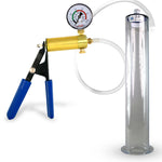 LeLuv® Ultima Penis Pump - Rubber Grips, Clear Hose with Wide Flange Cylinder - Choose Length & Diameter