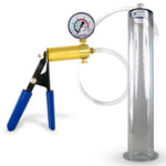 LeLuv® Ultima Penis Pump - Rubber Grips, Clear Hose with Wide Flange Cylinder - Choose Length & Diameter