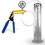 LeLuv® Ultima Penis Pump - Rubber Grips, Clear Hose with Wide Flange Cylinder - Choose Length & Diameter