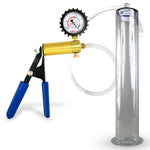 LeLuv® Ultima Penis Pump - Rubber Grips, Clear Hose with Wide Flange Cylinder - Choose Length & Diameter