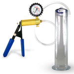 LeLuv® Ultima Penis Pump - Rubber Grips, Clear Hose with Wide Flange Cylinder - Choose Length & Diameter