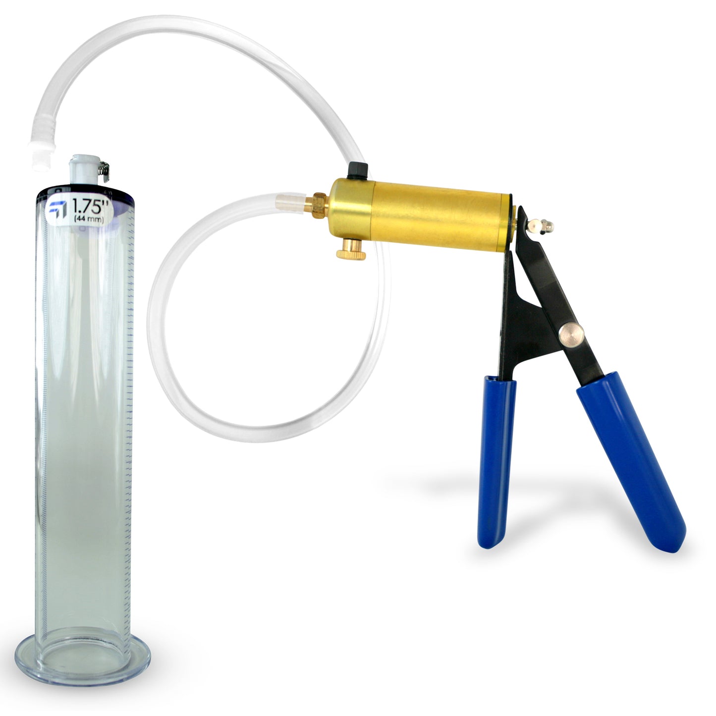 LeLuv® Ultima Penis Pump - Rubber Grips, Clear Hose with Wide Flange Cylinder - Choose Length & Diameter