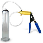 LeLuv® Ultima Penis Pump - Rubber Grips, Clear Hose with Wide Flange Cylinder - Choose Length & Diameter