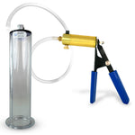 LeLuv® Ultima Penis Pump - Rubber Grips, Clear Hose with Wide Flange Cylinder - Choose Length & Diameter