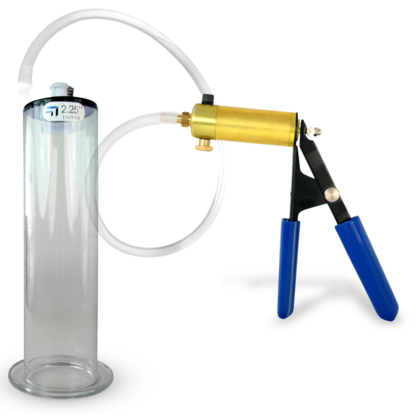 LeLuv® Ultima Penis Pump - Rubber Grips, Clear Hose with Wide Flange Cylinder - Choose Length & Diameter