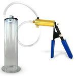 LeLuv® Ultima Penis Pump - Rubber Grips, Clear Hose with Wide Flange Cylinder - Choose Length & Diameter