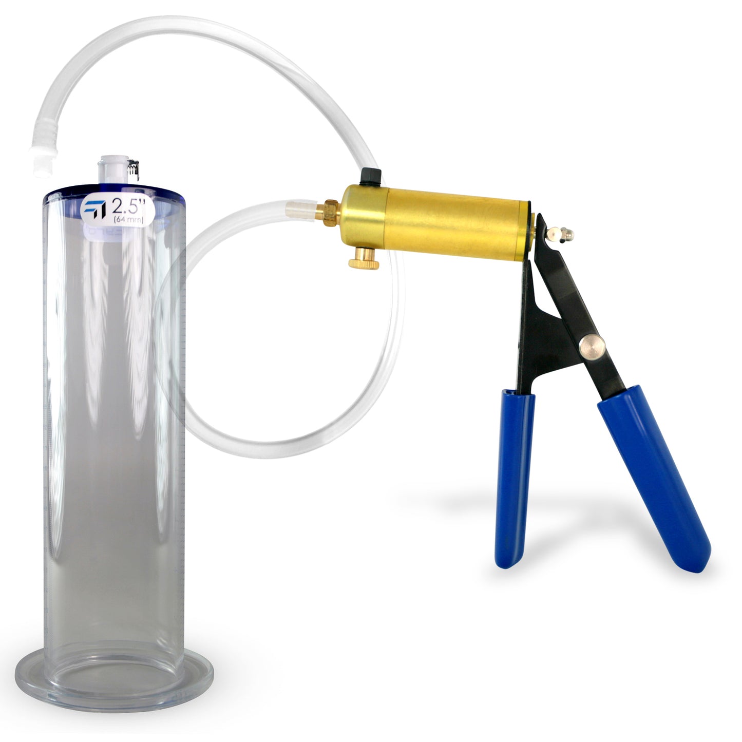LeLuv® Ultima Penis Pump - Rubber Grips, Clear Hose with Wide Flange Cylinder - Choose Length & Diameter