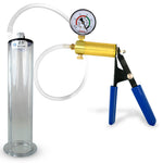 LeLuv® Ultima Penis Pump - Rubber Grips, Clear Hose with Wide Flange Cylinder - Choose Length & Diameter