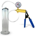 LeLuv® Ultima Penis Pump - Rubber Grips, Clear Hose with Wide Flange Cylinder - Choose Length & Diameter