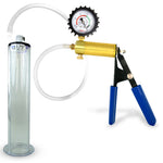 LeLuv® Ultima Penis Pump - Rubber Grips, Clear Hose with Wide Flange Cylinder - Choose Length & Diameter