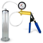 LeLuv® Ultima Penis Pump - Rubber Grips, Clear Hose with Wide Flange Cylinder - Choose Length & Diameter