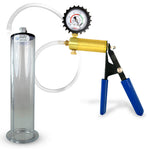 LeLuv® Ultima Penis Pump - Rubber Grips, Clear Hose with Wide Flange Cylinder - Choose Length & Diameter