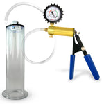 LeLuv® Ultima Penis Pump - Rubber Grips, Clear Hose with Wide Flange Cylinder - Choose Length & Diameter
