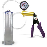 LeLuv® Ultima Penis Pump - Purple Silicone Grips, Clear Hose - Wide Flange Cylinders