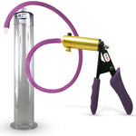 Penis Pump LeLuv ULTIMA Handle & Hose Silicone Ergonomic Grips, Silicone Hose with WIDE FLANGE Cylinder