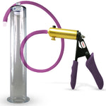 Penis Pump LeLuv ULTIMA Handle & Hose Silicone Ergonomic Grips, Silicone Hose with WIDE FLANGE Cylinder