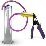 Penis Pump LeLuv ULTIMA Handle & Hose Silicone Ergonomic Grips, Silicone Hose with WIDE FLANGE Cylinder