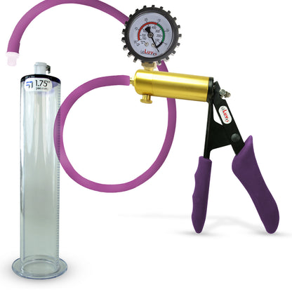 Penis Pump LeLuv ULTIMA Handle & Hose Silicone Ergonomic Grips, Silicone Hose with WIDE FLANGE Cylinder