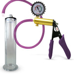 Penis Pump LeLuv ULTIMA Handle & Hose Silicone Ergonomic Grips, Silicone Hose with WIDE FLANGE Cylinder