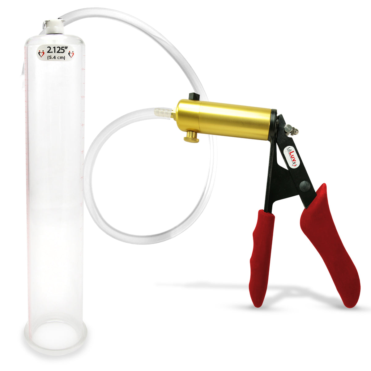 LeLuv® Ultima Penis Pump -  Ergonomic Silicone Grips and Clear Hose with Round Flange Cylinders