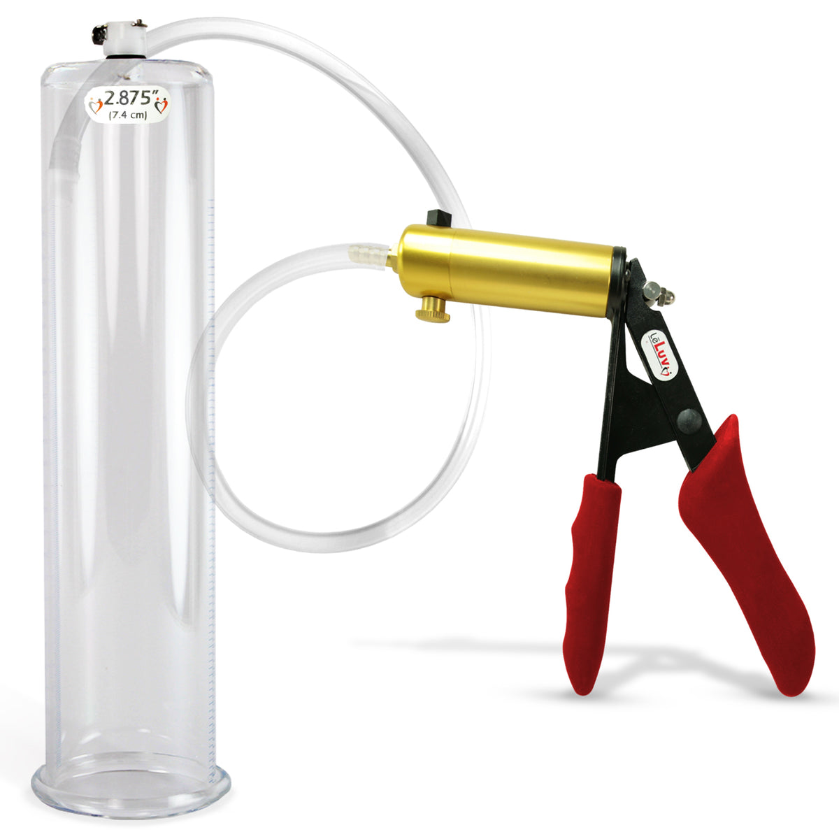 LeLuv® Ultima Penis Pump -  Ergonomic Silicone Grips and Clear Hose with Round Flange Cylinders