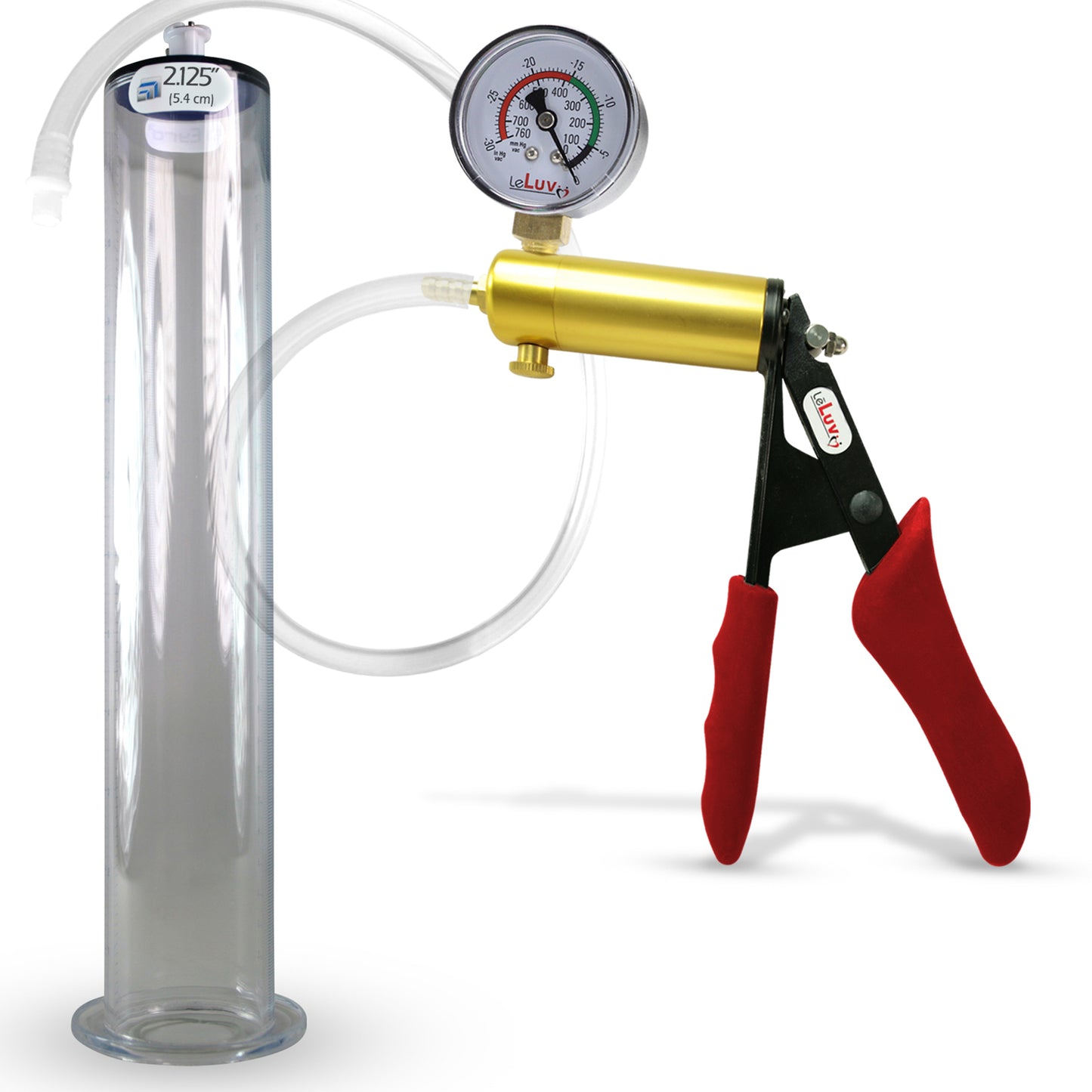 LeLuv® Ultima Penis Pump -  Ergonomic Silicone Grips and Clear Hose with Wide Flange Cylinders