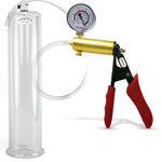 LeLuv® Ultima Penis Pump -  Ergonomic Silicone Grips and Clear Hose with Round Flange Cylinders
