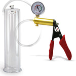 LeLuv® Ultima Penis Pump -  Ergonomic Silicone Grips and Clear Hose with Round Flange Cylinders