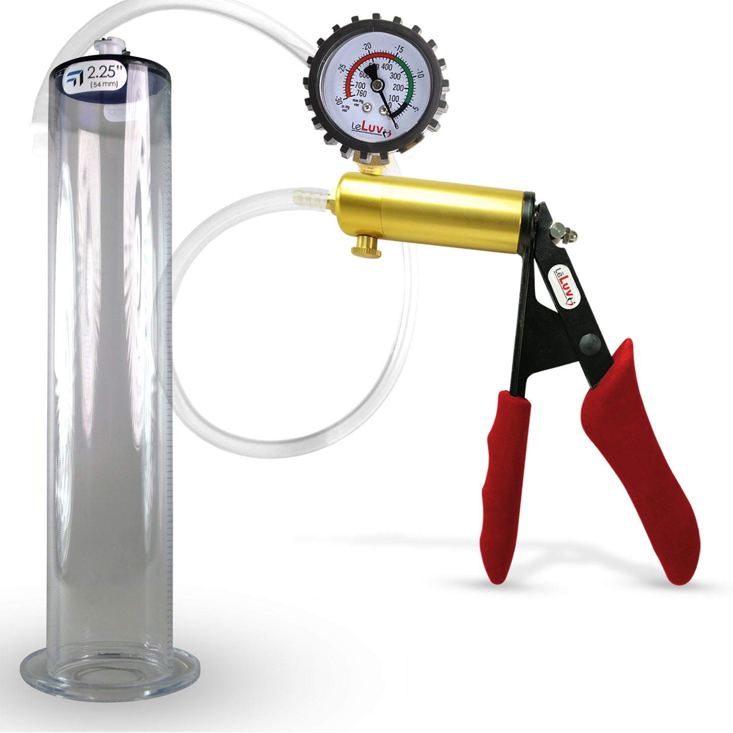 LeLuv® Ultima Penis Pump -  Ergonomic Silicone Grips and Clear Hose with Wide Flange Cylinders