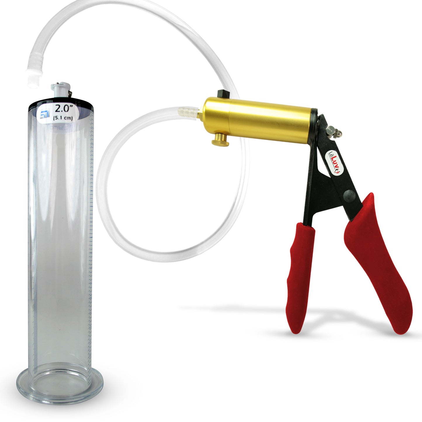 LeLuv® Ultima Penis Pump -  Ergonomic Silicone Grips and Clear Hose with Wide Flange Cylinders