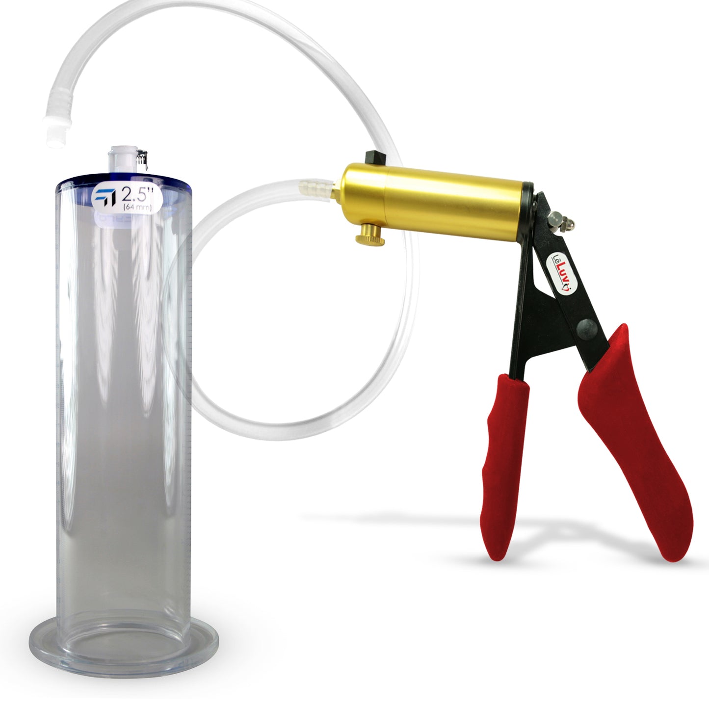 LeLuv® Ultima Penis Pump -  Ergonomic Silicone Grips and Clear Hose with Wide Flange Cylinders