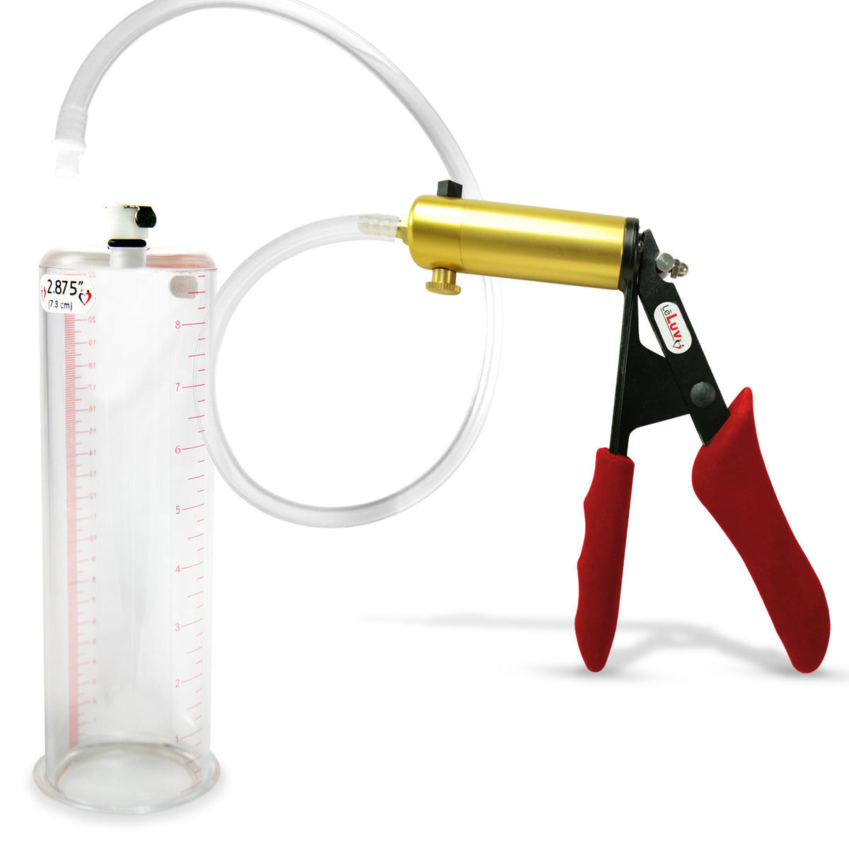 LeLuv® Ultima Penis Pump -  Ergonomic Silicone Grips and Clear Hose with Round Flange Cylinders