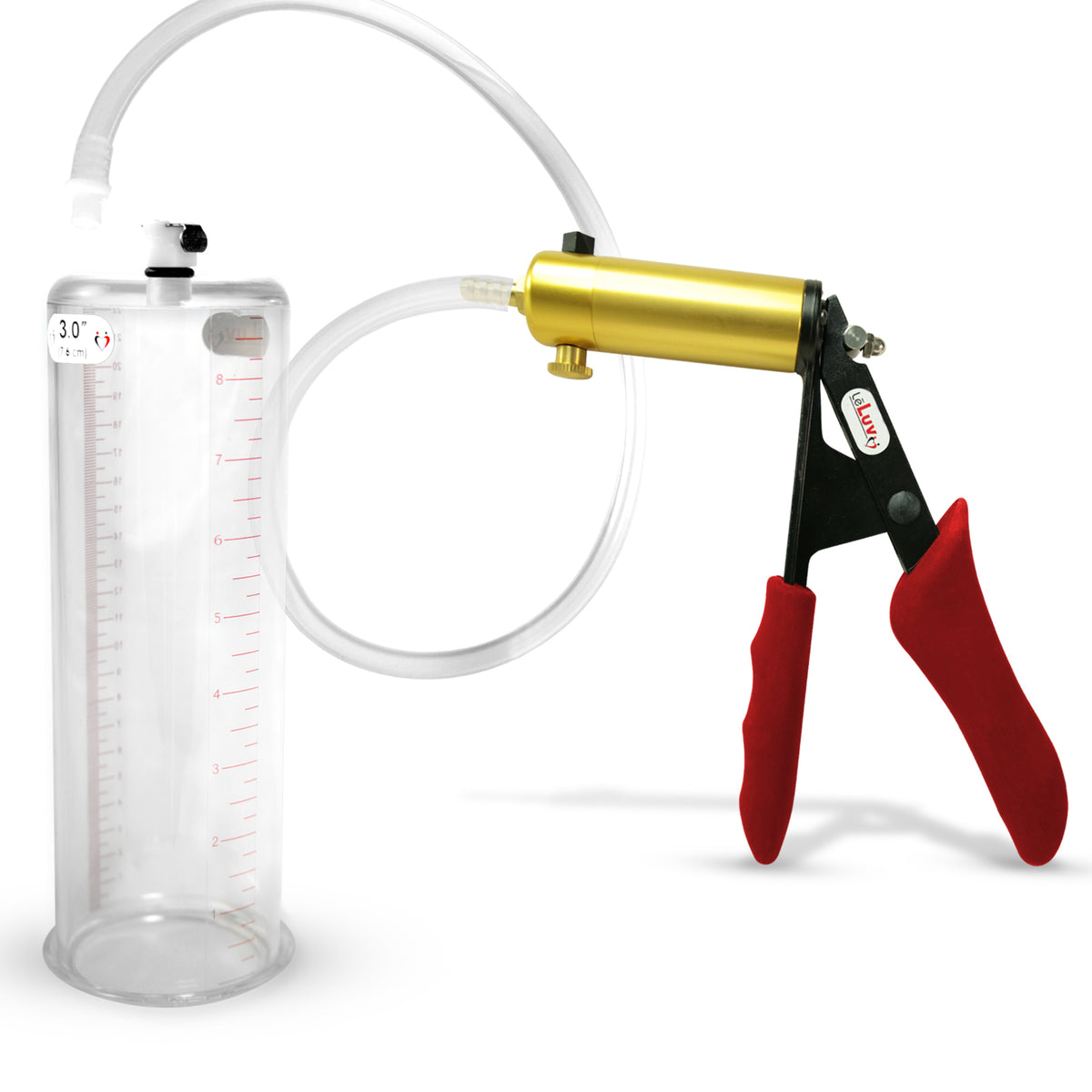 LeLuv® Ultima Penis Pump -  Ergonomic Silicone Grips and Clear Hose with Round Flange Cylinders