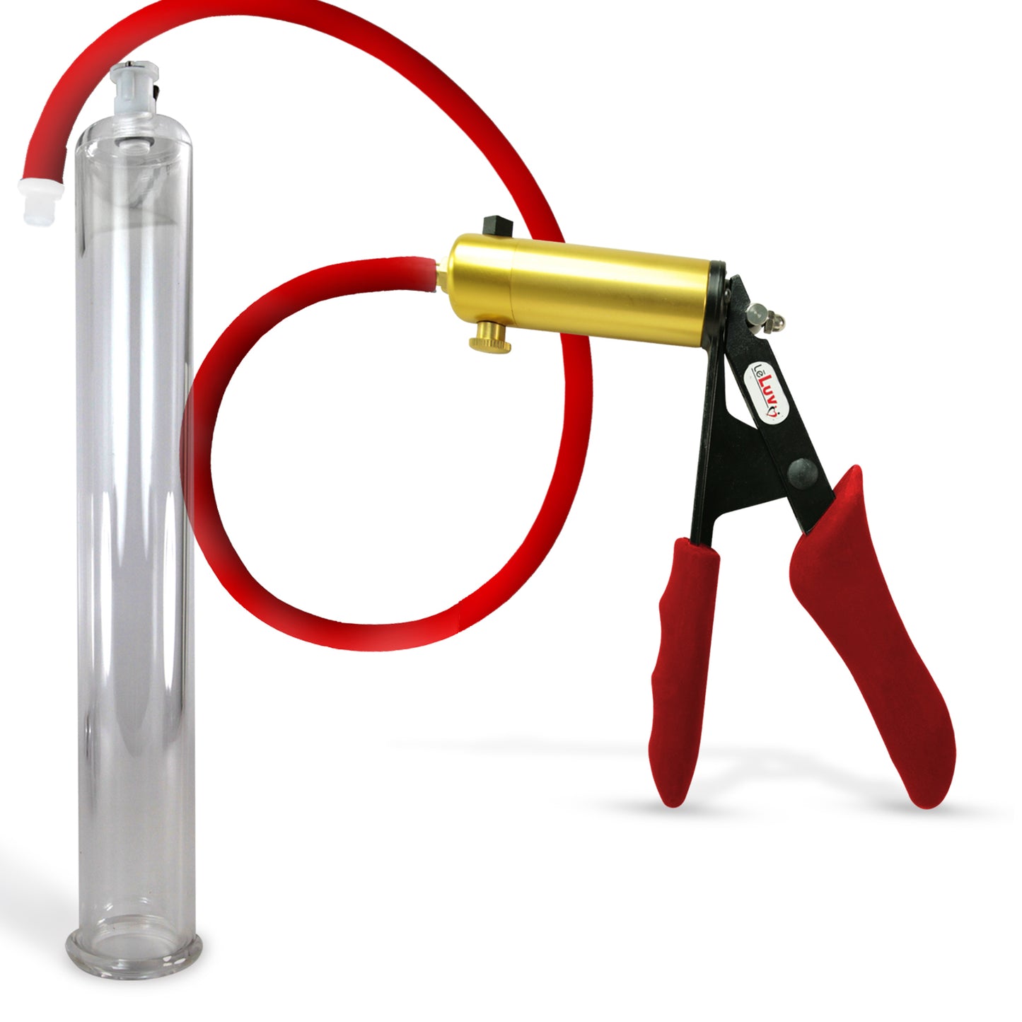 LeLuv® Ultima Premium Penis Pump - Silicone Grips & Hose with Round Flange Cylinder