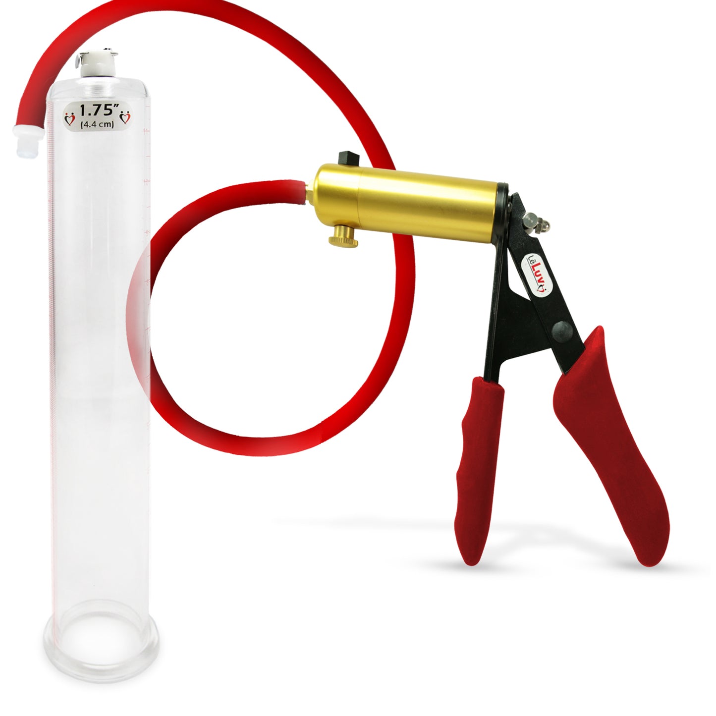 LeLuv® Ultima Premium Penis Pump - Silicone Grips & Hose with Round Flange Cylinder