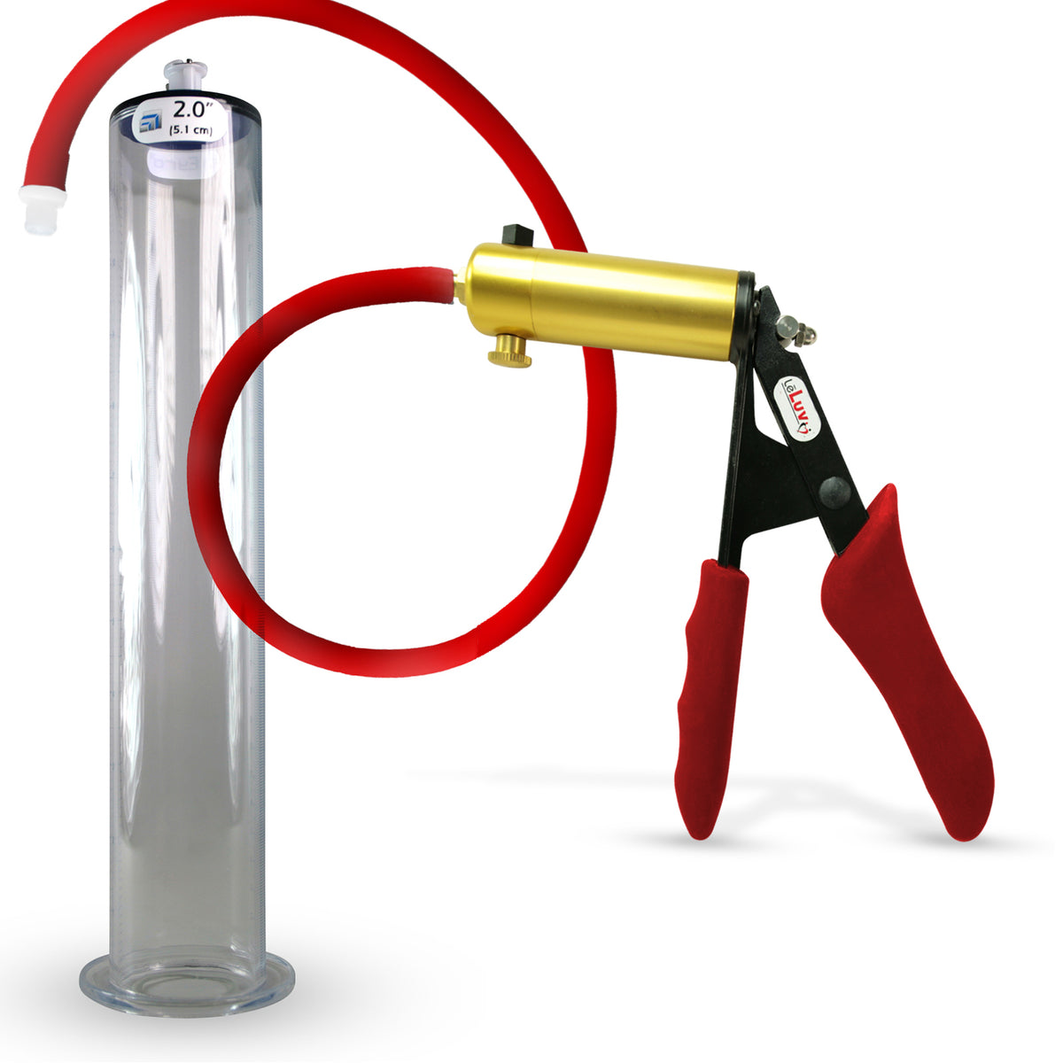 LeLuv® Ultima Premium Penis Pump - Silicone Grips & Hose with Wide Flange Cylinder