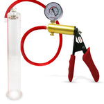LeLuv® Ultima Premium Penis Pump - Silicone Grips & Hose with Round Flange Cylinder