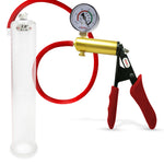 LeLuv® Ultima Premium Penis Pump - Silicone Grips & Hose with Round Flange Cylinder