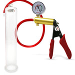 LeLuv® Ultima Premium Penis Pump - Silicone Grips & Hose with Round Flange Cylinder